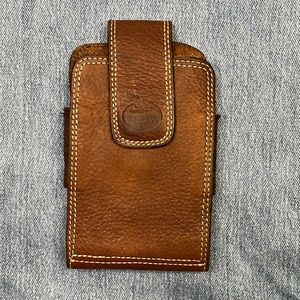 Leather phone case with belt clip